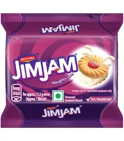 Britannia Jim Jam Cream Biscuits 150g