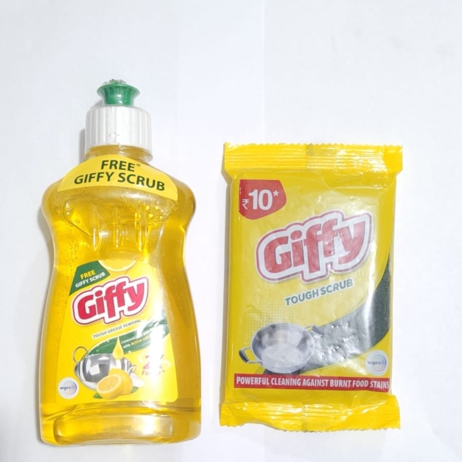 Giffy Dishwash Liquid with Free Tough Scrub