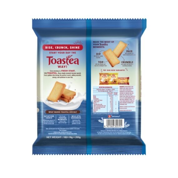 Britannia Toastea Milk Atta Rusk (200g) - Image 2