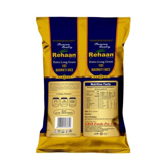 Rehaan Extra Long Grain Basmati Rice | 1kg Pack - Image 2
