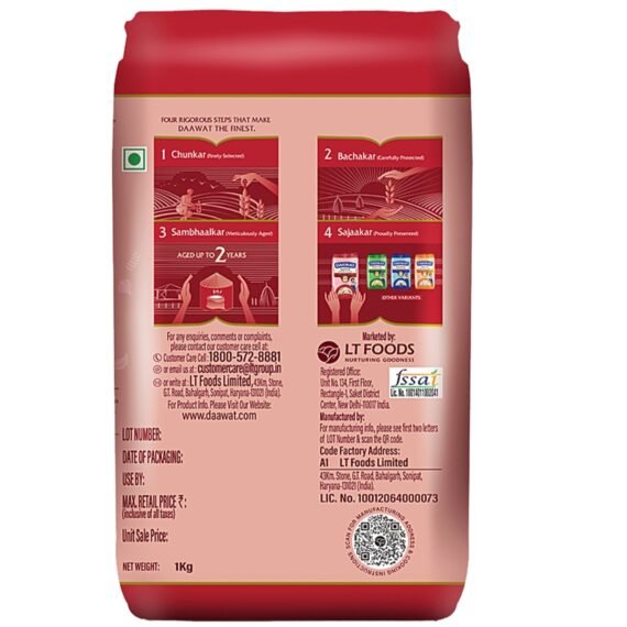 Daawat Super Basmati Rice (1kg) - Image 2